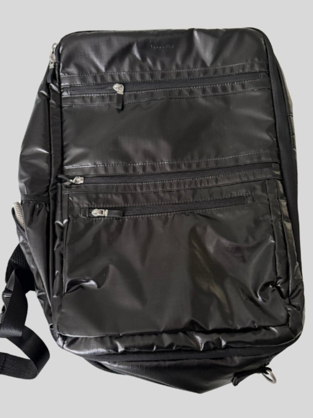 Baggallini Modern Everywhere Convertible Travel Backpack Black Gloss
